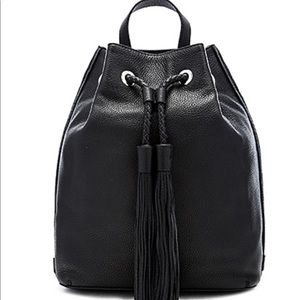 Rebecca Minkoff black leather backpack purse